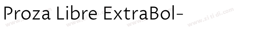 Proza Libre ExtraBol字体转换